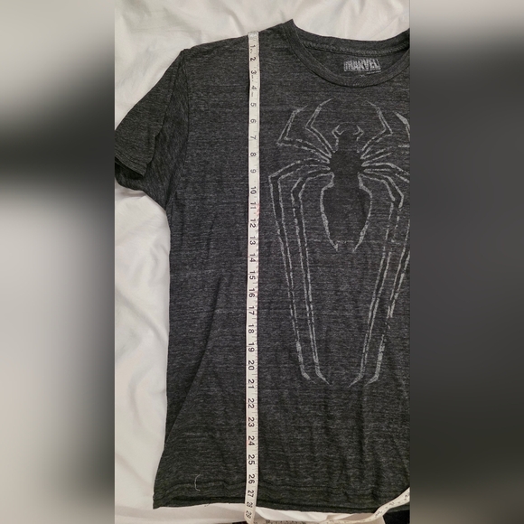 MARVEL Charcoal Spiderman Print T-shirt Men's Size Size XL - Picture 5 of 5